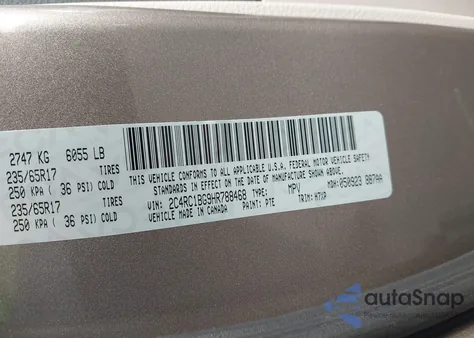 2017 Chrysler Pacifica Touring Plus from USA, damaged, VIN 2C4RC1BG9HR788468